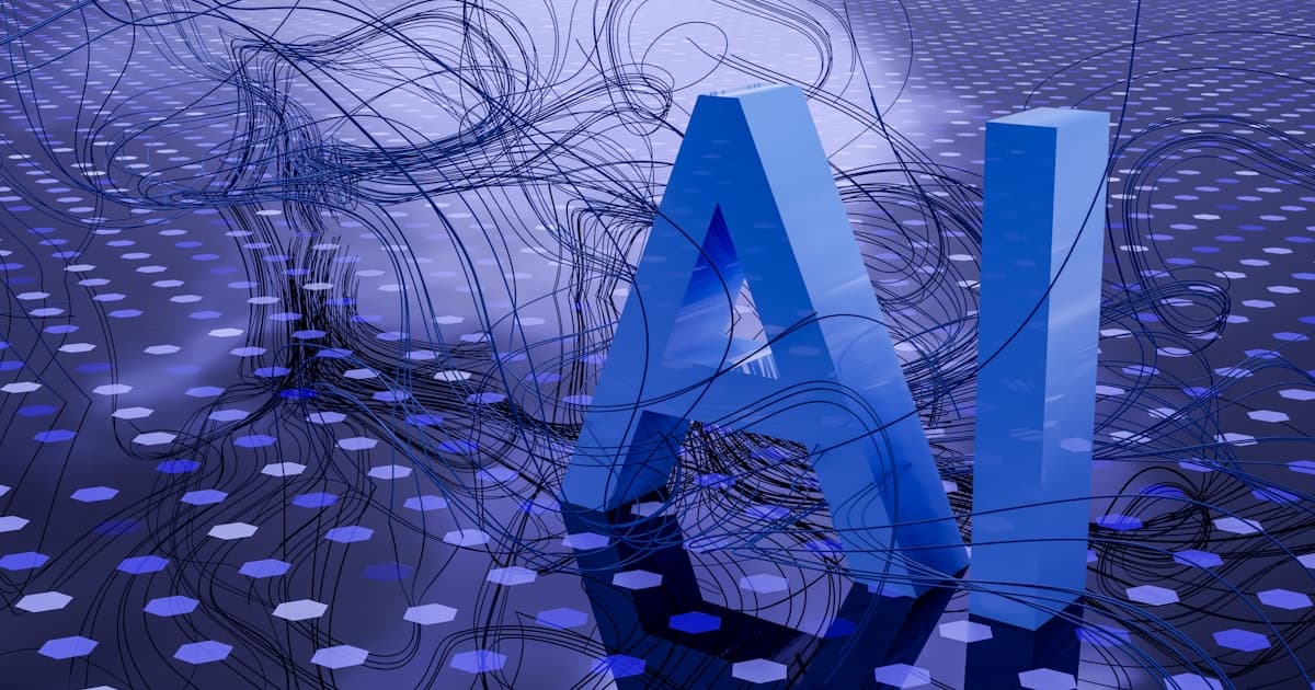 Representación abstracta de inteligencia artificial procesando una conversación de voz